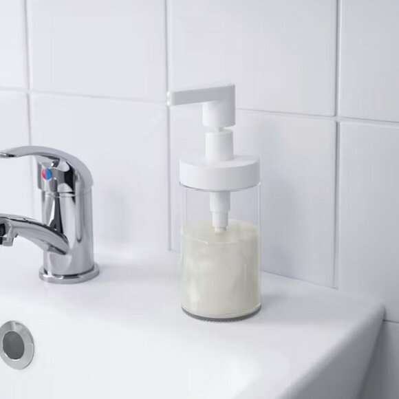 IKEA Other - IKEA New TACKAN Soap dispenser Glass with White Pump